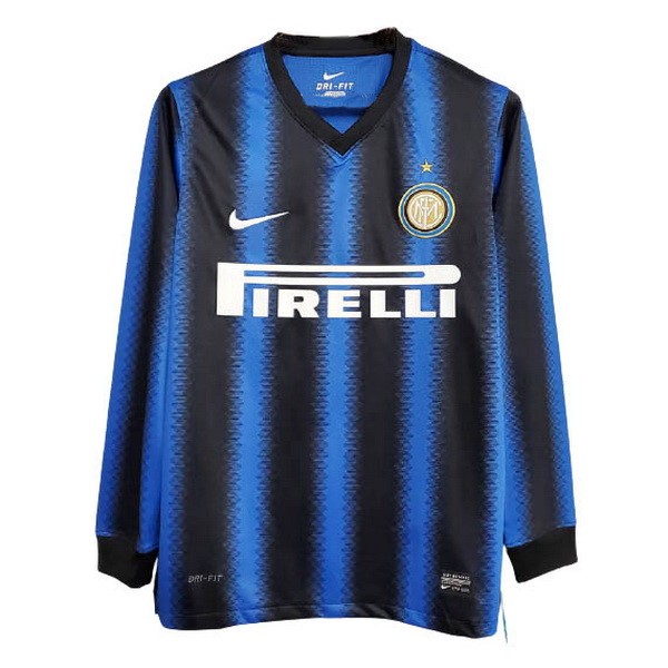Camiseta Inter Milan 1ª Kit ML Retro 2010 2011 Azul